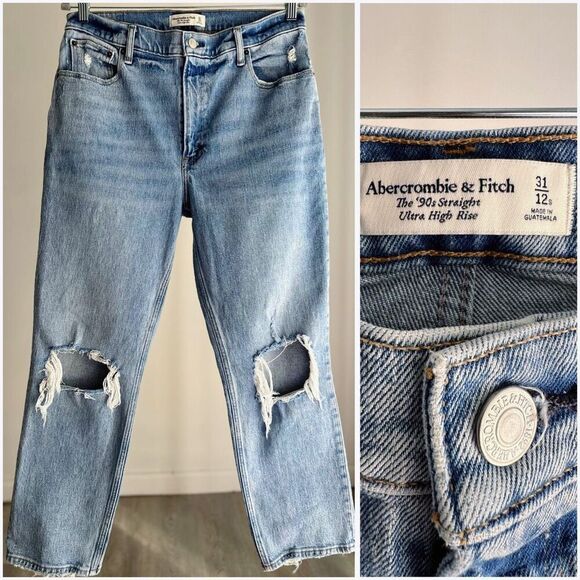 Abercrombie & Fitch The 90’s Straight Ultra High Rise 31/Short - Picture 1 of 5